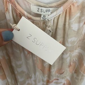 Z Supply Cream and Tan Jumpsuit